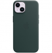 Apple Leather Case with MagSafe for iPhone 14, Forest Green (MPP53)