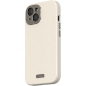 Moshi Napa Slim Hardshell Case with MagSafe for iPhone 15, Eggnog White (99MO231109)