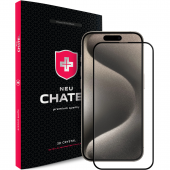 NEU Chatel Corning Gorilla Glass with Mesh for iPhone 15 Pro Front, Black