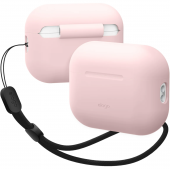 Elago Silicone Basic Case with Nylon Lanyard for Airpods Pro 2nd Gen, Light Pink (EAPP2SC-BA+ROSTR-LPK)