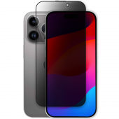 ZK Anti Peep Silk Printing Full Screen Tempered Glass for iPhone 15 Pro
