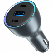 Proove Super Car Charge 130W (2 Type-C + USB), Metal Gray