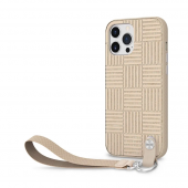 Moshi Altra Slim Hardshell Case with Wrist Strap for iPhone 13 Pro Max, Sahara Beige (99MO117704)