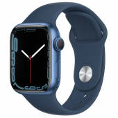 Б/У Apple Watch Series 7 GPS 41mm Blue Aluminum Case With Blue Sport Band (MKN13) 