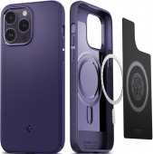 Spigen Mag Armor MagSafe Case for iPhone 14 Pro, Purple (ACS05588)