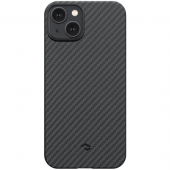Pitaka MagEZ Case 3 Twill 1500D for iPhone 14 Plus, Black/Grey(KI1401M)