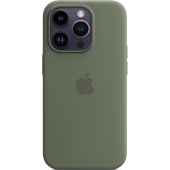 Apple Silicone Case with MagSafe for iPhone 14 Pro, Olive (HC)