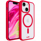 LAUT HUEX PROTECT with MagSafe IMPKT Cell Technology for iPhone 14, Red (L_IP22A_HPT_R)