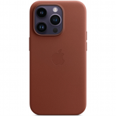 Apple Leather Case with MagSafe for iPhone 14 Pro, Umber (HC)