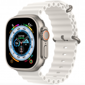 Б/У Apple Watch Ultra GPS + Cellular 49mm Titanium Case with White Ocean Band (MNH83/MNHF3)