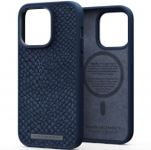 Njord Salmon Leather MagSafe Case for iPhone 14 Pro, Blue (NA43SL01)