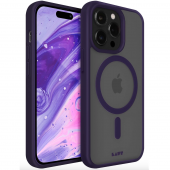 LAUT HUEX PROTECT with MagSafe IMPKT Cell Technology for iPhone 14 Pro, Dark Purple (L_IP22B_HPT_DPU)