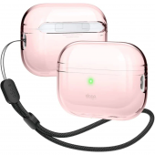 Elago Clear Case with Nylon Lanyard for Airpods Pro 2nd Gen, Lovely Pink (EAPP2CL-BA+ROSTR-LPK)