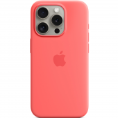 Apple Silicone Case with MagSafe for iPhone 15 Pro, Guava (HC)
