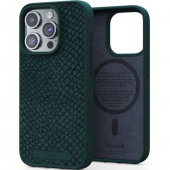 Njord Salmon Leather MagSafe Case for iPhone 15 Pro, Dark Green (NA53SL02)