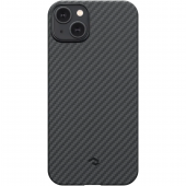 Pitaka MagEZ Case 4 Twill 1500D for iPhone 15 Plus, Black/Grey (KI1501M)
