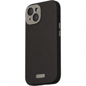 Moshi Napa Slim Hardshell Case with MagSafe for iPhone 15, Midnight Black (99MO231101)