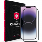 NEU Chatel Corning Gorilla Glass with Mesh for iPhone 14 Pro, Black