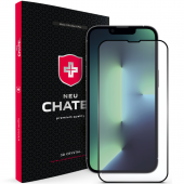 NEU Chatel Corning Gorilla Glass with mesh for iPhone 13 Pro Max/ 14 Plus Front, Blac