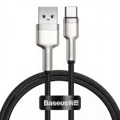 Baseus Cafule Metal Data USB to Type-C 66W 0.25m Cable, Black
