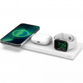 Belkin BOOST CHARGE PRO 3-in-1 Wireless Charging Pad with MagSafe, White (HPU72, WIZ016vfWh)