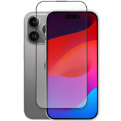 ZK 2.5D Silk Printing Full Screen Receiver AntiDust HD Glass+ Anti Static for iPhone 15 Pro