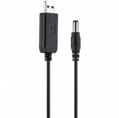USB Cable DC Router 5V/12V, Black
