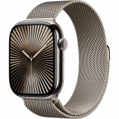 Apple Watch Series 10 GPS + Cellular 42mm Natural Titanium Case with Natural Milanese Loop (MWXF3)