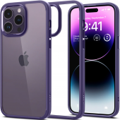 Spigen Ultra Hybrid Case for iPhone 14 Pro, Deep Purple (ACS05577)