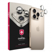 NEU Chatel Metal Frame Lens Protector Glass for iPhone 17 Pro/17 Pro Max Silver