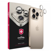 NEU Chatel Metal Frame Lens Protector Glass for iPhone 17 Pro/17 Pro Max Transparent