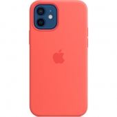 Apple Silicone Case for iPhone 12/12 Pro, Pink Citrus (MHL03)