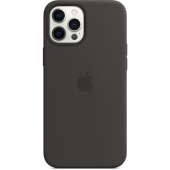 Apple Silicone Case with MagSafe for iPhone 12 Pro Max, Black (MHLG3)