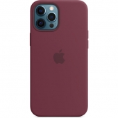 Apple Silicone Case with MagSafe for iPhone 12 Pro Max, Plum (MHLA3)