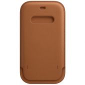 Apple Leather Sleeve for iPhone 12 Mini, Saddle Brown (MHMP3)