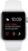 Часы Apple Watch Series 2 42mm Silver Aluminum Case with White Sport Band (MNPJ2)