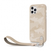 Moshi Altra Slim Case with Wrist Strap for iPhone 12 Pro Max, Sahara Beige (99MO117308)