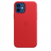 Apple Leather Case with MagSafe for iPhone 12 | 12 Pro, Red (MHKD3)