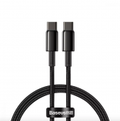Baseus Tungsten Gold Type C to Type C 100W 1m Cable, Black