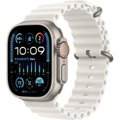Apple Watch Ultra 2 GPS + Cellular 49mm Titanium Case with White Ocean Band (MREJ3)