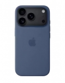 Apple Silicone Case with MagSafe + Sensor Button for iPhone 17 Pro Max, Grey Blue (HC)