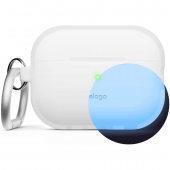 Elago Silicone Hang Case for Airpods Pro 2nd Gen, Nightglow Blue (EAPP2SC-HANG-LUBL/EAPP2SC-ORHA-LUBL)
