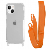WAVE Clear Case with Strap iPhone 15, Orange