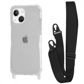 WAVE Clear Case with Strap iPhone 15, Black