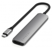 Satechi 6-in-1 USB-C Slim Multiport Adapter 4K Space Grey (ST-P6SM)
