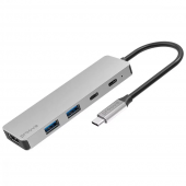 Proove Iron Link 5 in 1 (2*Type-C + 2*USB3.0 + HDMI), Silver