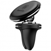 Baseus Magnetic Air Vent Car Mount Holder with Cable Clip, Black