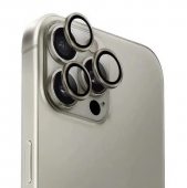 NEU Chatel Metal Frame Lens Protector Glass for iPhone 15 Pro/15 Pro Max Natural