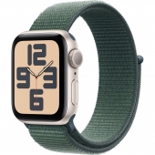 Apple Watch SE 2 GPS 40mm Starlight Aluminium Case w. Lake Green Sport Loop (MXEH3) 2024