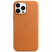 Apple Leather Case with MagSafe for iPhone 13 Pro Max, Golden Brown (HC)